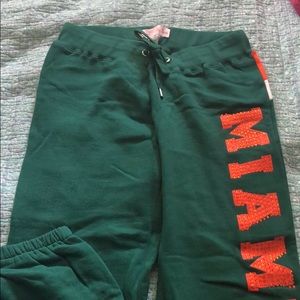 Miami hurricanes small athletic pants